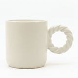 Ceramic Mug with Elegant Twisted Rope Handle | 300ml | Beige,Cream | - Al Kabayel Discount CentreCeramic Mug with Elegant Twisted Rope Handle | 300ml | Beige,Cream |MugsAKDCAl Kabayel Discount Centre