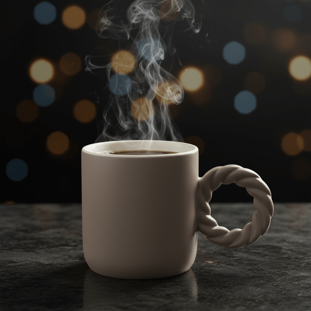 Ceramic Mug with Elegant Twisted Rope Handle | 300ml | Beige,Cream | - Al Kabayel Discount CentreCeramic Mug with Elegant Twisted Rope Handle | 300ml | Beige,Cream |MugsAKDCAl Kabayel Discount Centre