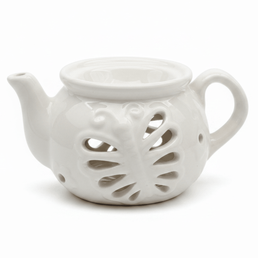 Ceramic Oil Burner Classic Teapot Design 7×7 cm - White / Blue - Al Kabayel Discount CentreCeramic Oil Burner Classic Teapot Design 7×7 cm - White / BlueHome Décor AccentsAKDCAl Kabayel Discount Centre