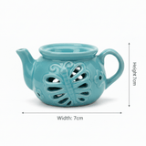 Ceramic Oil Burner Classic Teapot Design 7×7 cm - White / Blue - Al Kabayel Discount CentreCeramic Oil Burner Classic Teapot Design 7×7 cm - White / BlueHome Décor AccentsAKDCAl Kabayel Discount Centre