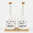 Ceramic Oil & Vinegar Bottle Set with Bamboo Tray 21 cm - Al Kabayel Discount CentreCeramic Oil & Vinegar Bottle Set with Bamboo Tray 21 cmOil DispensersAKDCAl Kabayel Discount Centre