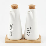 Ceramic Oil & Vinegar Bottle Set with Tray 16 cm - Al Kabayel Discount CentreCeramic Oil & Vinegar Bottle Set with Tray 16 cmOil DispensersAKDCAl Kabayel Discount Centre