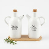 Ceramic Oil & Vinegar Bottle Set with Tray 17 cm - Al Kabayel Discount CentreCeramic Oil & Vinegar Bottle Set with Tray 17 cmOil DispensersAKDCAl Kabayel Discount Centre