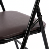 Metal Folding Chair with Dark Brown Seat – 80×40cm