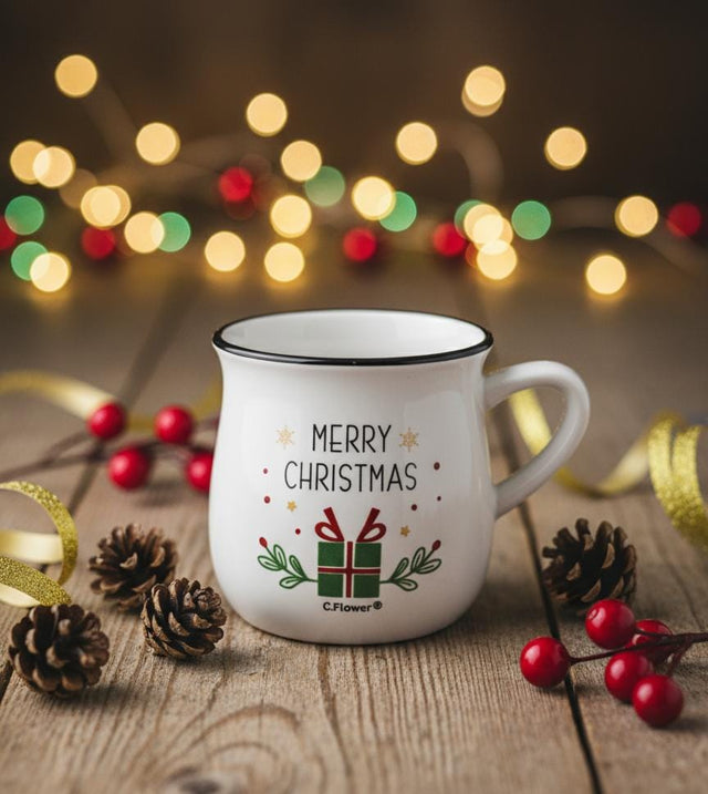 Cflower 400ml Ceramic Mug with Gift Box Design – White Christmas Mug Ideal for Coffee, Cocoa & Festive Presenting - Al Kabayel Discount CentreCflower 400ml Ceramic Mug with Gift Box Design – White Christmas Mug Ideal for Coffee, Cocoa & Festive PresentingMugsCFLOWERAl Kabayel Discount Centre