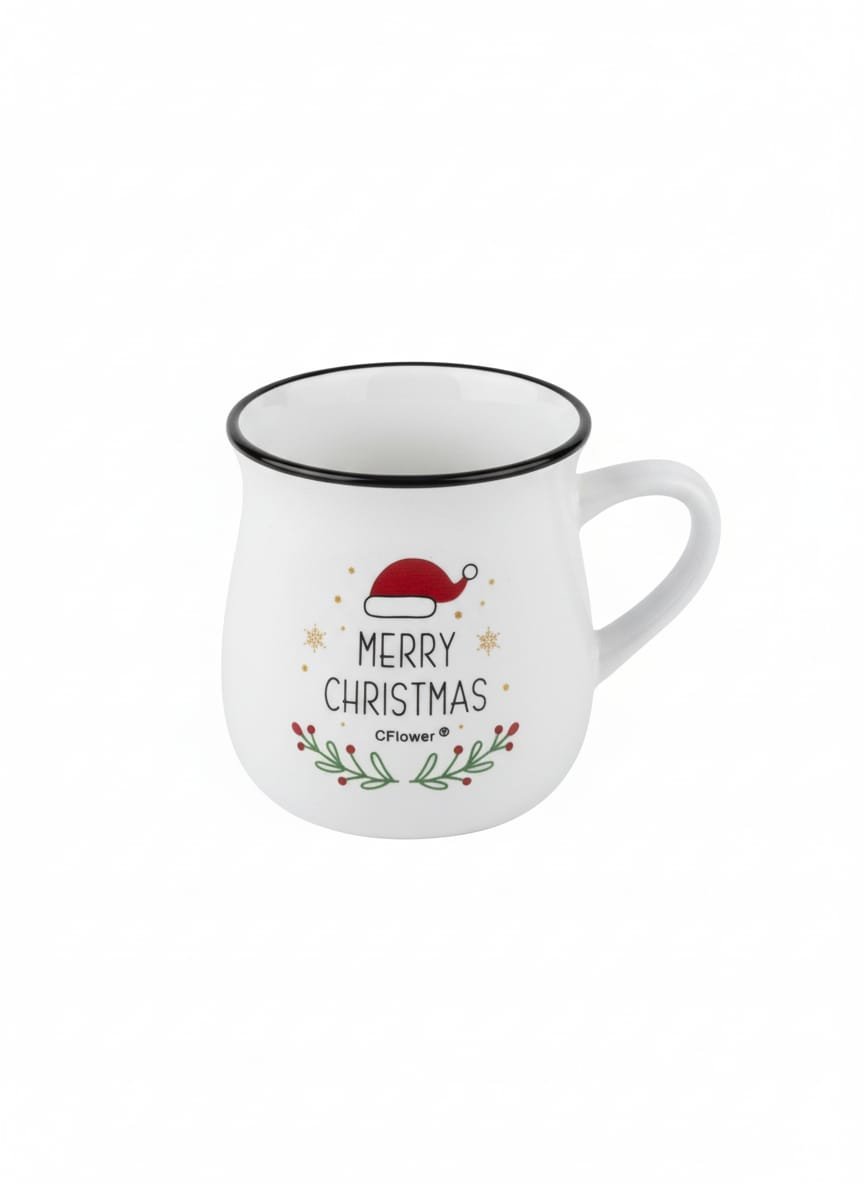 Cflower 400ml Ceramic Mug with Santa Cap Design – White Festive Coffee Mug for Holiday Drinks & Christmas Gifting - Al Kabayel Discount CentreCflower 400ml Ceramic Mug with Santa Cap Design – White Festive Coffee Mug for Holiday Drinks & Christmas GiftingMugsCFLOWERAl Kabayel Discount Centre
