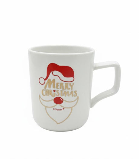 Cflower 430ml Large Ceramic Mug with Santa Claus Design – White Christmas Mug for Hot Beverages & Festive Décor - Al Kabayel Discount CentreCflower 430ml Large Ceramic Mug with Santa Claus Design – White Christmas Mug for Hot Beverages & Festive DécorMugsCFLOWERAl Kabayel Discount Centre