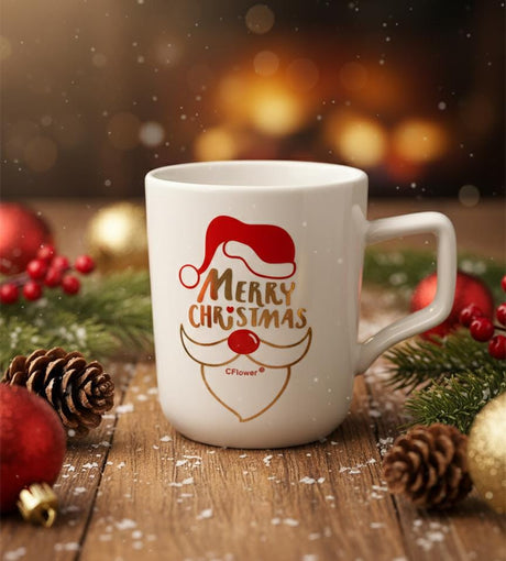 Cflower 430ml Large Ceramic Mug with Santa Claus Design – White Christmas Mug for Hot Beverages & Festive Décor - Al Kabayel Discount CentreCflower 430ml Large Ceramic Mug with Santa Claus Design – White Christmas Mug for Hot Beverages & Festive DécorMugsCFLOWERAl Kabayel Discount Centre