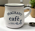 CFLOWER Porcelain Mug 400ml – White Cup with Fragrant Café Text Design, Classic and Stylish Mug for Coffee Enthusiasts - Al Kabayel Discount CentreCFLOWER Porcelain Mug 400ml – White Cup with Fragrant Café Text Design, Classic and Stylish Mug for Coffee EnthusiastsMugsCFLOWERAl Kabayel Discount Centre