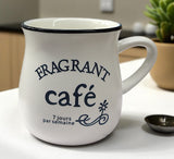 CFLOWER Porcelain Mug 400ml – White Cup with Fragrant Café Text Design, Classic and Stylish Mug for Coffee Enthusiasts - Al Kabayel Discount CentreCFLOWER Porcelain Mug 400ml – White Cup with Fragrant Café Text Design, Classic and Stylish Mug for Coffee EnthusiastsMugsCFLOWERAl Kabayel Discount Centre