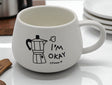 CFLOWER Porcelain Mug 400ml – White Cup with “I’m Okay” Text Design, Simple & Inspiring Mug for Coffee and Tea Lovers - Al Kabayel Discount CentreCFLOWER Porcelain Mug 400ml – White Cup with “I’m Okay” Text Design, Simple & Inspiring Mug for Coffee and Tea LoversMugsCFLOWERAl Kabayel Discount Centre