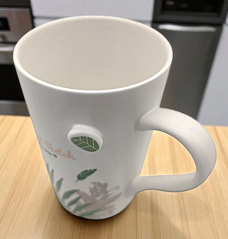 Cflower Porcelain Mug (White Colour) Nature Leaf Design 400ml - Al Kabayel Discount CentreCflower Porcelain Mug (White Colour) Nature Leaf Design 400mlMugsCFLOWERAl Kabayel Discount Centre