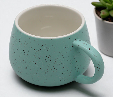 CFLOWER Premium Porcelain Mug 400ml – Fresh Light Green Cup with Brown Dots, Ideal for Coffee, Latte, Cappuccino, or Tea - Al Kabayel Discount CentreCFLOWER Premium Porcelain Mug 400ml – Fresh Light Green Cup with Brown Dots, Ideal for Coffee, Latte, Cappuccino, or TeaMugsCFLOWERAl Kabayel Discount Centre