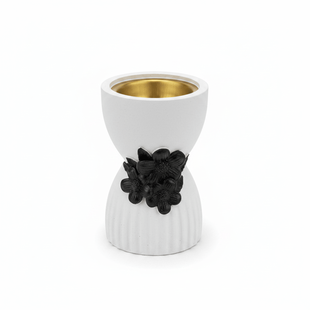 Chalk Incense Burner With Black Floral Accent- 10×6cm - White / Cream - Al Kabayel Discount CentreChalk Incense Burner With Black Floral Accent- 10×6cm - White / CreamIncense BurnersAKDCAl Kabayel Discount Centre
