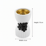Chalk Incense Burner With Black Floral Accent- 10×6cm - White / Cream - Al Kabayel Discount CentreChalk Incense Burner With Black Floral Accent- 10×6cm - White / CreamIncense BurnersAKDCAl Kabayel Discount Centre