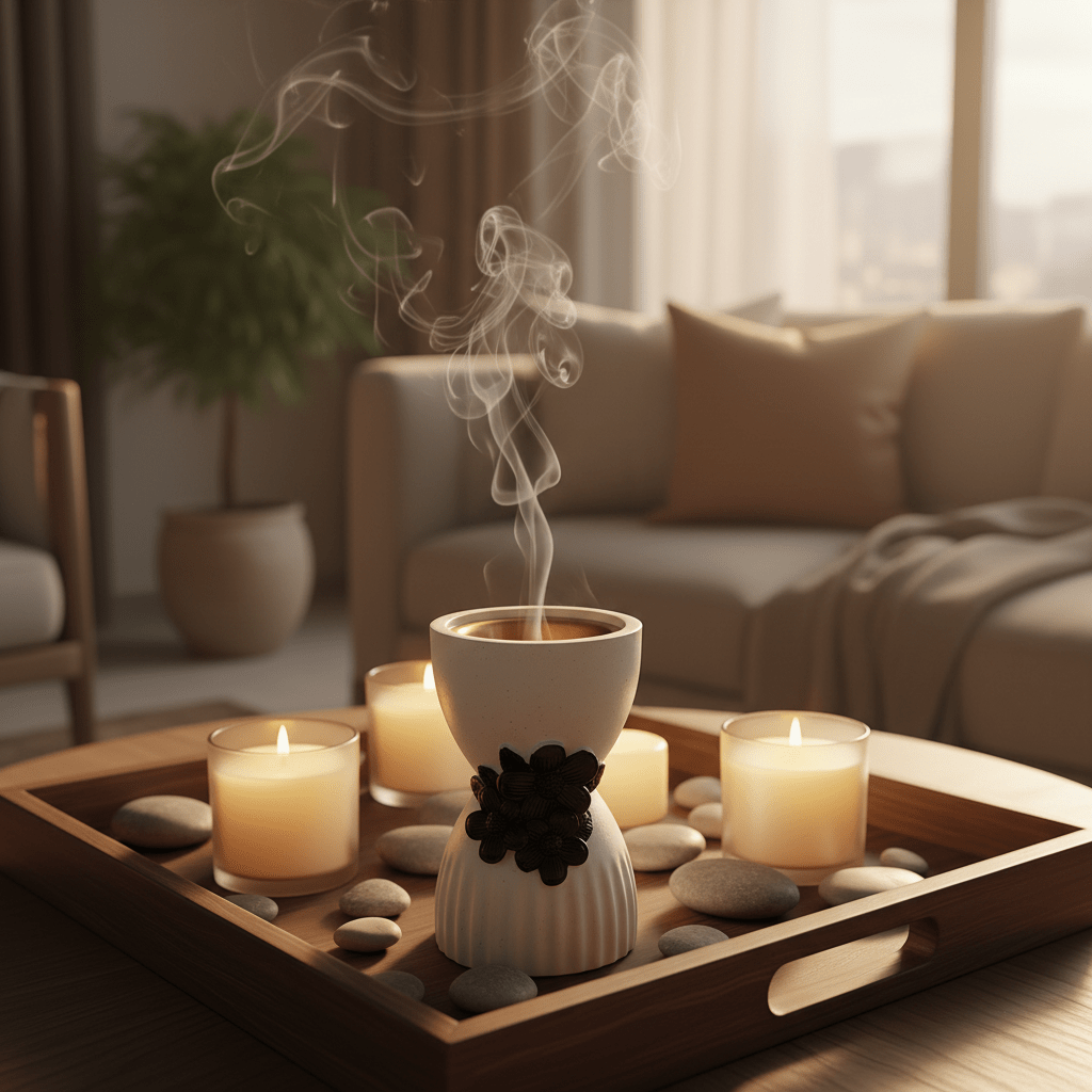 Chalk Incense Burner With Black Floral Accent- 10×6cm - White / Cream - Al Kabayel Discount CentreChalk Incense Burner With Black Floral Accent- 10×6cm - White / CreamIncense BurnersAKDCAl Kabayel Discount Centre