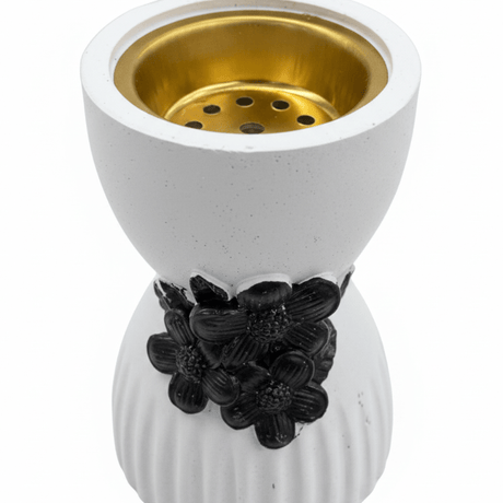 Chalk Incense Burner With Black Floral Accent- 10×6cm - White / Cream - Al Kabayel Discount CentreChalk Incense Burner With Black Floral Accent- 10×6cm - White / CreamIncense BurnersAKDCAl Kabayel Discount Centre