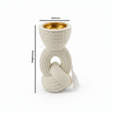 Chalk Rope Knot Incense Burner 17×5 cm - White / Cream / Black - Al Kabayel Discount CentreChalk Rope Knot Incense Burner 17×5 cm - White / Cream / BlackIncense BurnerAKDCAl Kabayel Discount Centre