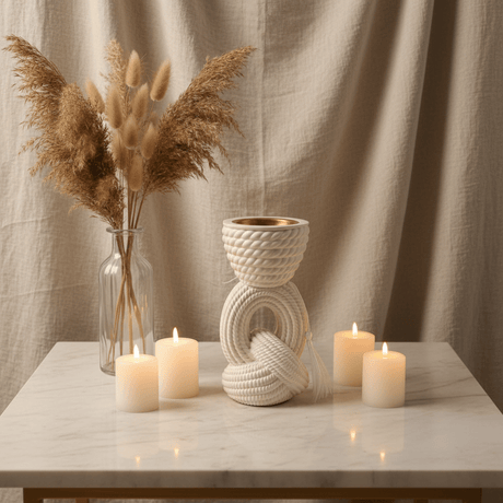 Chalk Rope Knot Incense Burner 17×5 cm - White / Cream / Black - Al Kabayel Discount CentreChalk Rope Knot Incense Burner 17×5 cm - White / Cream / BlackIncense BurnerAKDCAl Kabayel Discount Centre