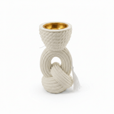 Chalk Rope Knot Incense Burner 17×5 cm - White / Cream / Black - Al Kabayel Discount CentreChalk Rope Knot Incense Burner 17×5 cm - White / Cream / BlackIncense BurnerAKDCAl Kabayel Discount Centre