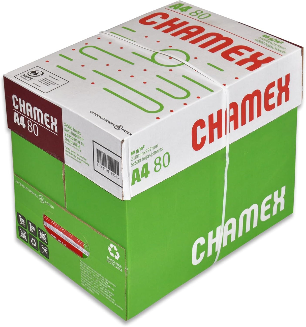Chamex Photocopy Paper A4 Size, 80 GSM 500 Sheets per Pack White Pack of 5 - Al Kabayel Discount CentreChamex Photocopy Paper A4 Size, 80 GSM 500 Sheets per Pack White Pack of 5Copy & Printer PaperCHAMEXAl Kabayel Discount Centre