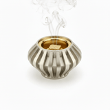 Champagne Gold Chalk Incense Burner | Ribbed Metal Mabkhara | 7cm - Al Kabayel Discount CentreChampagne Gold Chalk Incense Burner | Ribbed Metal Mabkhara | 7cmIncense BurnerAKDCAl Kabayel Discount Centre