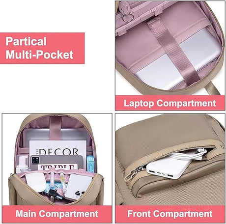 Chantria Backpack 27.5cm*13cm*40cm, 100% Polyester, Multifunctional Anti - Theft Lightweight Daypack, Khaki - CB00649 - Al Kabayel Discount CentreChantria Backpack 27.5cm*13cm*40cm, 100% Polyester, Multifunctional Anti - Theft Lightweight Daypack, Khaki - CB00649School BagsCHANTRIAAl Kabayel Discount Centre