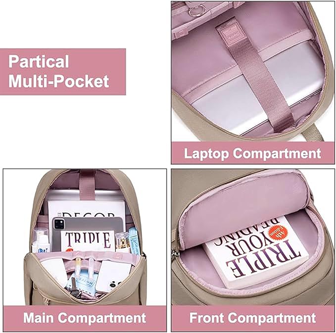 Chantria Durable Premium Laptop Backpack Water - Resistant Multifunctional Anti - Theft Daypack for Casual/Travel/School/College 27.5cm*13cm*40cm, 100% Polyester, Khaki - CB00648 - Al Kabayel Discount CentreChantria Durable Premium Laptop Backpack Water - Resistant Multifunctional Anti - Theft Daypack for Casual/Travel/School/College 27.5cm*13cm*40cm, 100% Polyester, Khaki - CB00648BackpacksCHANTRIAAl Kabayel Discount Centre