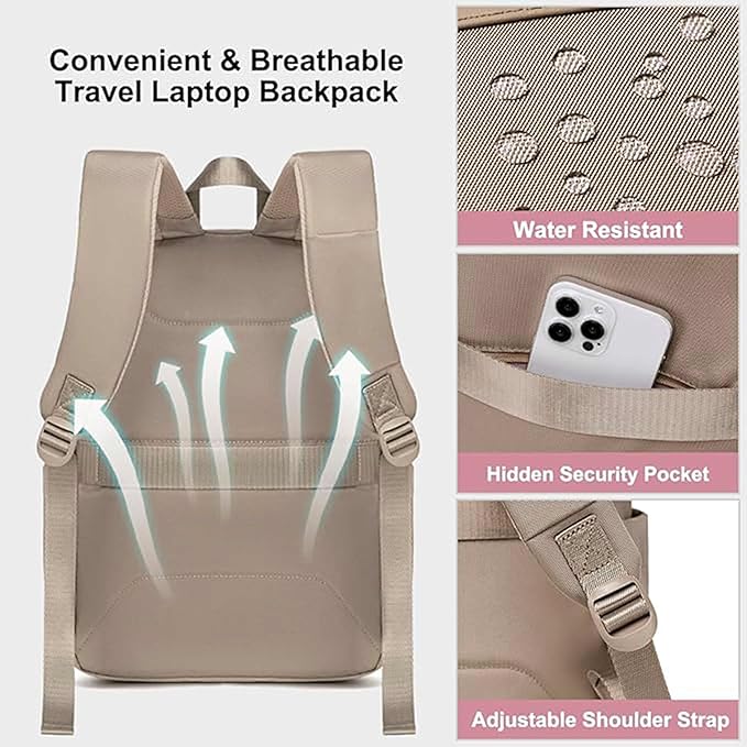 Chantria Durable Premium Laptop Backpack Water - Resistant Multifunctional Anti - Theft Daypack for Casual/Travel/School/College 27.5cm*13cm*40cm, 100% Polyester, Khaki - CB00648 - Al Kabayel Discount CentreChantria Durable Premium Laptop Backpack Water - Resistant Multifunctional Anti - Theft Daypack for Casual/Travel/School/College 27.5cm*13cm*40cm, 100% Polyester, Khaki - CB00648BackpacksCHANTRIAAl Kabayel Discount Centre