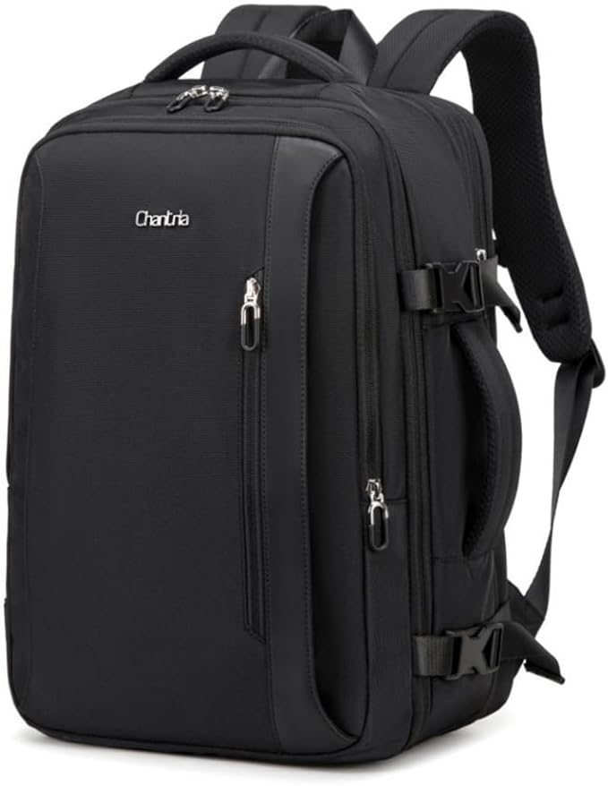 Chantria Expandable Laptop Backpack for Women Water Resistant Multifunctional Anti - Theft Backpack with 180° Opening and Water - Proof Compartment 29.5cm*23.5cm*44cm, 100% Polyester, Black - CB00617 - Al Kabayel Discount CentreChantria Expandable Laptop Backpack for Women Water Resistant Multifunctional Anti - Theft Backpack with 180° Opening and Water - Proof Compartment 29.5cm*23.5cm*44cm, 100% Polyester, Black - CB00617BackpacksCHANTRIAAl Kabayel Discount Centre