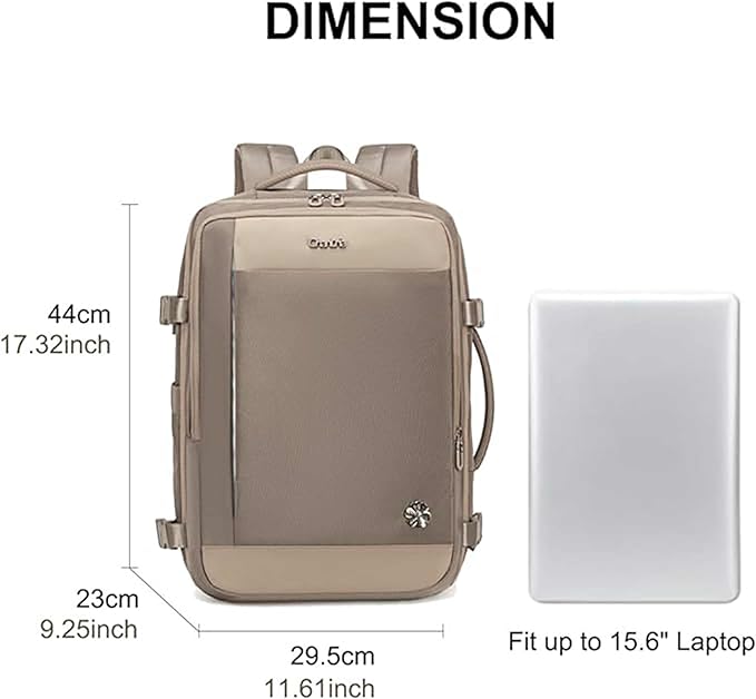 Chantria Expandable Premium Travel Backpack Water Resistant Multifunctional Backpack 29.5cm*23.5cm*44cm, 100% Polyester, Khaki - CB00606 - Al Kabayel Discount CentreChantria Expandable Premium Travel Backpack Water Resistant Multifunctional Backpack 29.5cm*23.5cm*44cm, 100% Polyester, Khaki - CB00606BackpacksCHANTRIAAl Kabayel Discount Centre