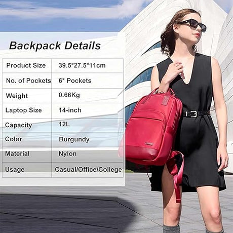Chantria Premium Backpack 27.5cm*11cm*39.5cm for Woman, 100% Nylon Body with 100% Polyester Lining, Burgundy - CB00762 - Al Kabayel Discount CentreChantria Premium Backpack 27.5cm*11cm*39.5cm for Woman, 100% Nylon Body with 100% Polyester Lining, Burgundy - CB00762School BagsCHANTRIAAl Kabayel Discount Centre