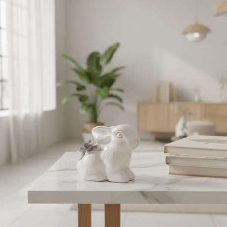 Charming White Ceramic Rabbit Table Accent with Colourful Flower Design for Modern Interiors – 10×12cm - Al Kabayel Discount CentreCharming White Ceramic Rabbit Table Accent with Colourful Flower Design for Modern Interiors – 10×12cmHome Décor AccentsAKDCAl Kabayel Discount Centre
