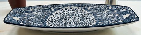 Che Brucia Ceramic Boat Shaped Platter 12", Blue Floral Pattern - Al Kabayel Discount CentreChe Brucia Ceramic Boat Shaped Platter 12", Blue Floral PatternServing TraysCHE BRUCIAAl Kabayel Discount Centre