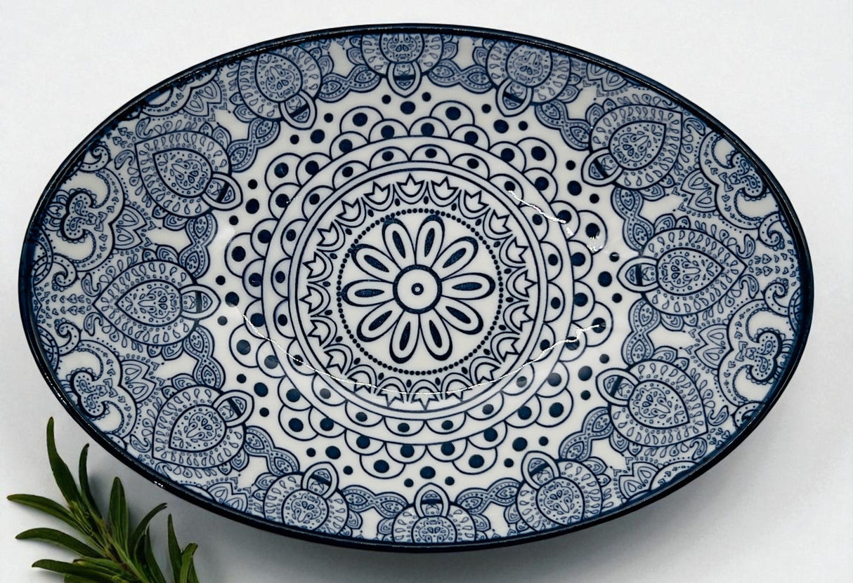 Che Brucia Ceramic Oval Bowl 8", Blue Floral Pattern - Al Kabayel Discount CentreChe Brucia Ceramic Oval Bowl 8", Blue Floral PatternBowlsCHE BRUCIAAl Kabayel Discount Centre