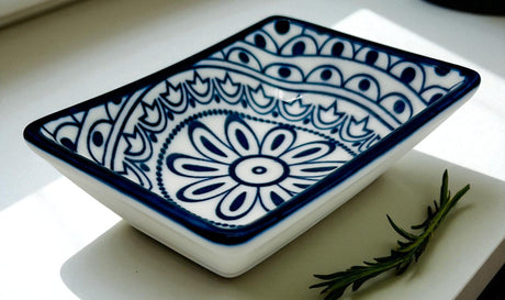 Che Brucia Ceramic Rectangular Dish Bowl 3.37", Blue Floral Pattern - Al Kabayel Discount CentreChe Brucia Ceramic Rectangular Dish Bowl 3.37", Blue Floral PatternBowlsCHE BRUCIAAl Kabayel Discount Centre