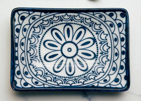 Che Brucia Ceramic Rectangular Dish Bowl 3.37", Blue Floral Pattern - Al Kabayel Discount CentreChe Brucia Ceramic Rectangular Dish Bowl 3.37", Blue Floral PatternBowlsCHE BRUCIAAl Kabayel Discount Centre