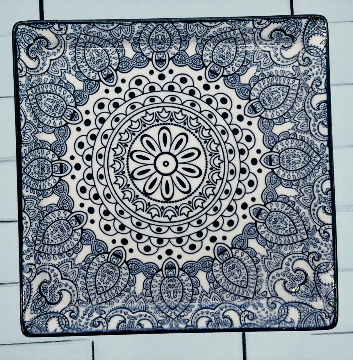 Che Brucia Ceramic Square Plate 18cm*18cm, Blue Floral Pattern - Al Kabayel Discount CentreChe Brucia Ceramic Square Plate 18cm*18cm, Blue Floral PatternPlatesCHE BRUCIAAl Kabayel Discount Centre
