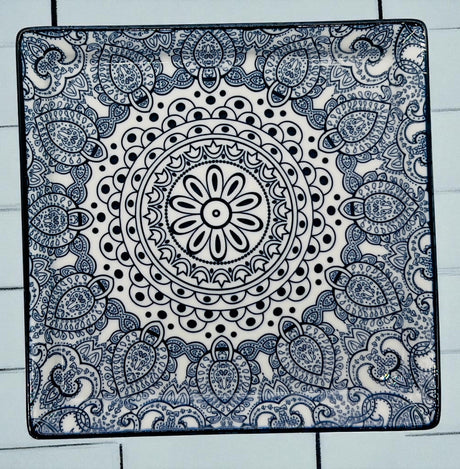 Che Brucia Ceramic Square Plate 18cm*18cm, Blue Floral Pattern - Al Kabayel Discount CentreChe Brucia Ceramic Square Plate 18cm*18cm, Blue Floral PatternPlatesCHE BRUCIAAl Kabayel Discount Centre