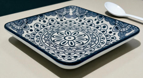 Che Brucia Ceramic Square Plate 4.87", Blue Floral Pattern - Al Kabayel Discount CentreChe Brucia Ceramic Square Plate 4.87", Blue Floral PatternPlatesCHE BRUCIAAl Kabayel Discount Centre