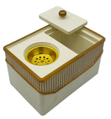 Cherry Luxury Box Shaped Incense Burner 16cm*11cm*8cm,Gypsum and POP Material, White/Gold, 2230 - 32 - Al Kabayel Discount CentreCherry Luxury Box Shaped Incense Burner 16cm*11cm*8cm,Gypsum and POP Material, White/Gold, 2230 - 32Home Décor AccentsCHERRYAl Kabayel Discount Centre