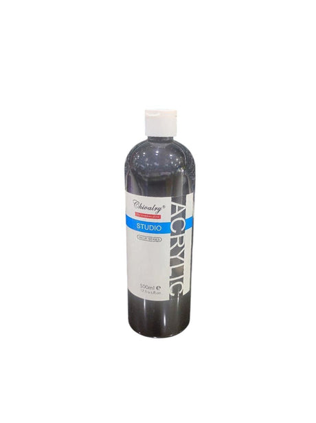 CHIVALRY Acrylic Colour Black 500ml - Al Kabayel Discount CentreCHIVALRY Acrylic Colour Black 500mlPaintsCHIVALRYAl Kabayel Discount Centre