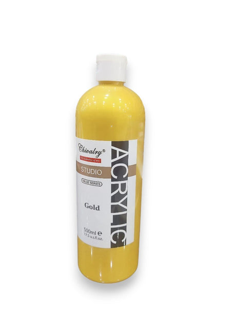 CHIVALRY Acrylic Colour Golden 500ml - Al Kabayel Discount CentreCHIVALRY Acrylic Colour Golden 500mlPaintsCHIVALRYAl Kabayel Discount Centre