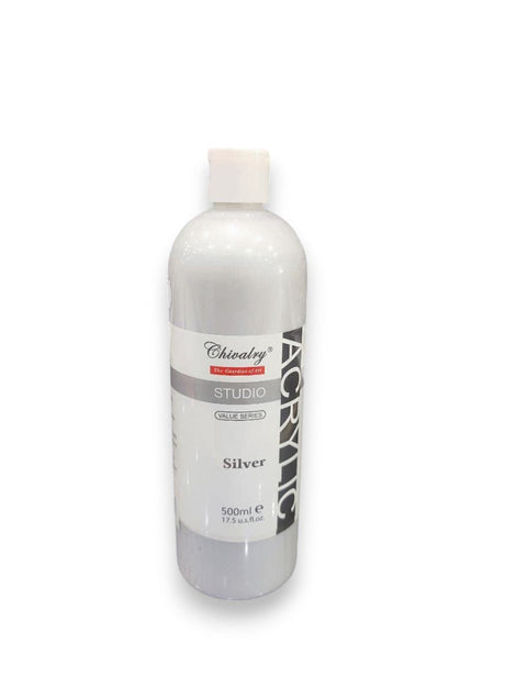 CHIVALRY Acrylic Colour Silver 500ml - Al Kabayel Discount CentreCHIVALRY Acrylic Colour Silver 500mlPaintsCHIVALRYAl Kabayel Discount Centre