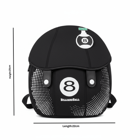 Chrisbella Black Soft Round School Bag 8-Ball Kids Backpack - 25×22cm - Al Kabayel Discount CentreChrisbella Black Soft Round School Bag 8-Ball Kids Backpack - 25×22cmSchool BagsCHRISBELLAAl Kabayel Discount Centre