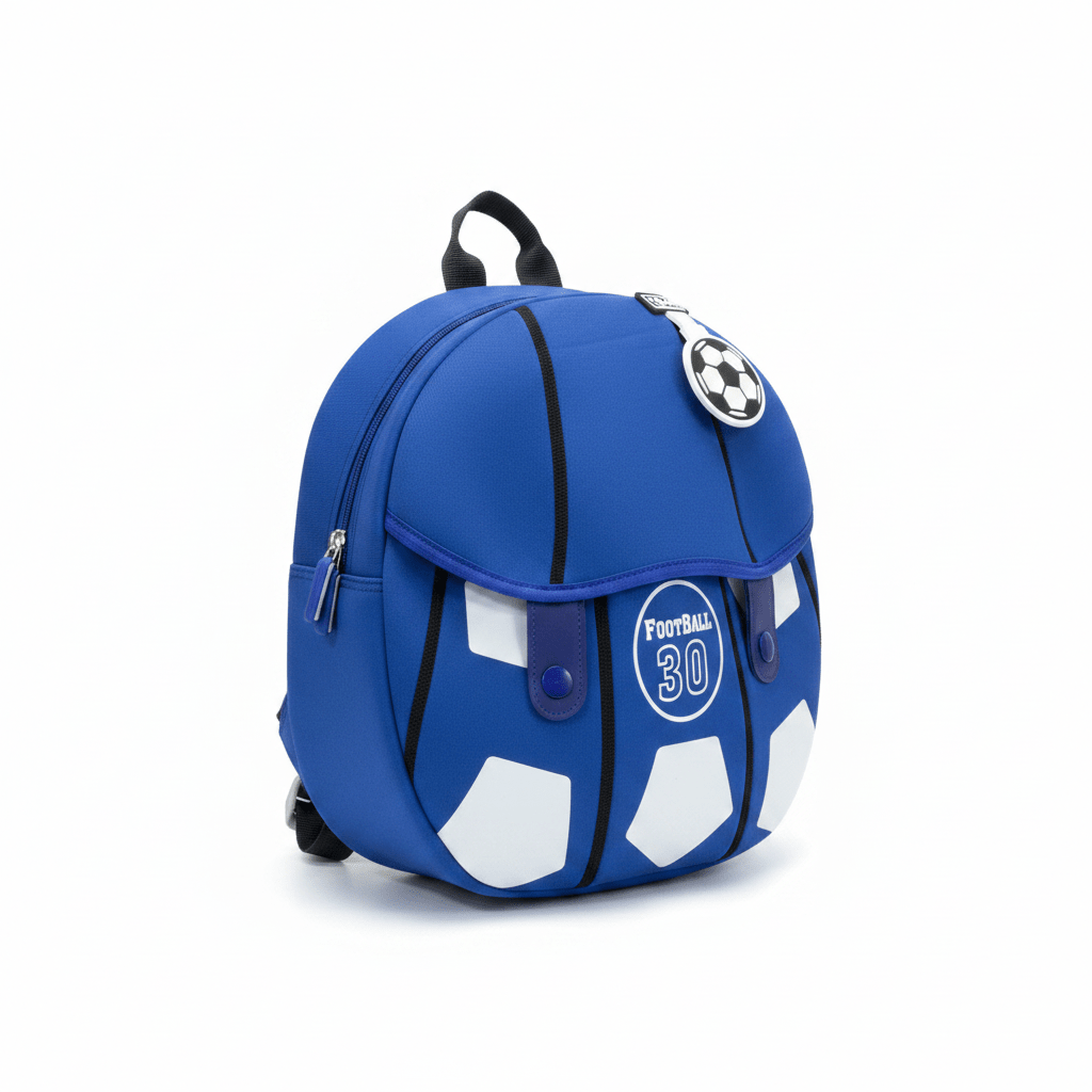Chrisbella Blue Soft Neoprene Football Kids Backpack – 25×22cm - Al Kabayel Discount CentreChrisbella Blue Soft Neoprene Football Kids Backpack – 25×22cmSchool BagsCHRISBELLAAl Kabayel Discount Centre