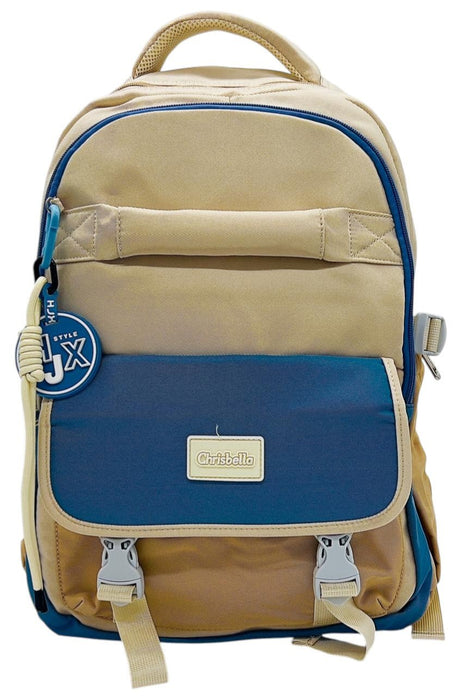 Chrisbella Premium Backpack 45cm*32cm*16cm, Navy - Beige - Al Kabayel Discount CentreChrisbella Premium Backpack 45cm*32cm*16cm, Navy - BeigeSchool BagsCHRISBELLAAl Kabayel Discount Centre