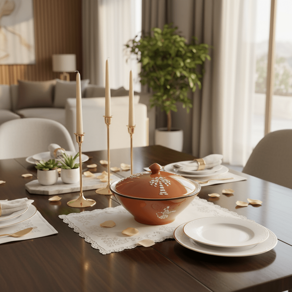 Christian Verucci 10 Inch Premium Brown Ceramic Halwa Serving Bowl with Matching Lid – Elegant Dessert & Sweet Dish for Halwa, Pudding and Sweets - Al Kabayel Discount CentreChristian Verucci 10 Inch Premium Brown Ceramic Halwa Serving Bowl with Matching Lid – Elegant Dessert & Sweet Dish for Halwa, Pudding and SweetsBowlsChristian VerucciAl Kabayel Discount Centre