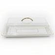 Christian Verucci Rectangle Off-White Ceramic Flat Plate with Clear Acrylic Cover & Handle – 19.25 Inch | - Al Kabayel Discount CentreChristian Verucci Rectangle Off-White Ceramic Flat Plate with Clear Acrylic Cover & Handle – 19.25 Inch |Serving TrayCHRISTIAN VERUCCIAl Kabayel Discount Centre