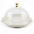 Christian Verucci Round Off-White Flat Plate with Clear Acrylic Dome Cover | Gold Knob Handle | 11.5 Inch | Elegant Serving Platter for Dates, Sweets & Pastries | Ideal for Majlis, Dining & Gifting - Al Kabayel Discount CentreChristian Verucci Round Off-White Flat Plate with Clear Acrylic Dome Cover | Gold Knob Handle | 11.5 Inch | Elegant Serving Platter for Dates, Sweets & Pastries | Ideal for Majlis, Dining & GiftingServing TrayCHRISTIAN VERUCCIAl Kabayel Discount Centre